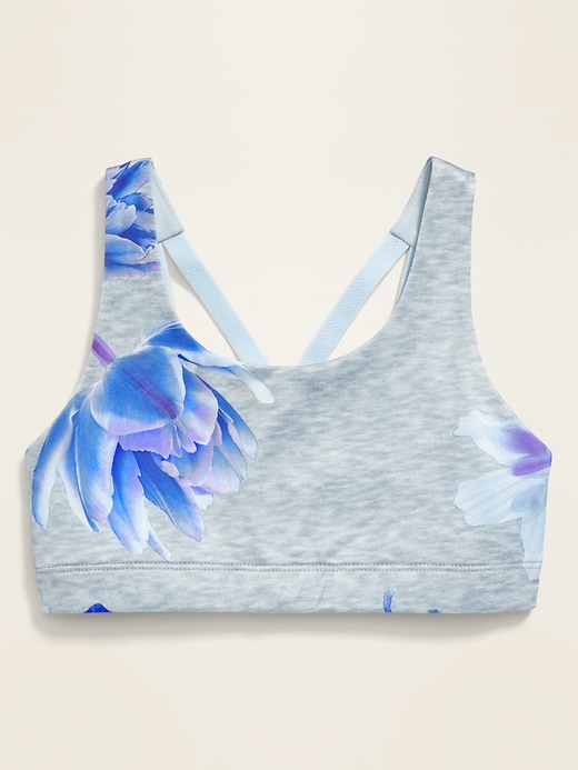 View large product image 2 of 2. Go-Dry Cool Strappy Printed Sports Bra for Girls