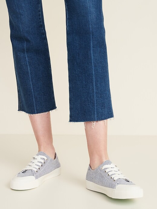 navy platform sneakers