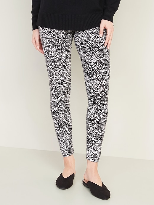 Mid-Rise Printed Jersey Leggings For Women | Old Navy