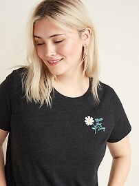 View large product image 3 of 3. EveryWear Embroidered-Graphic Plus-Size Tee