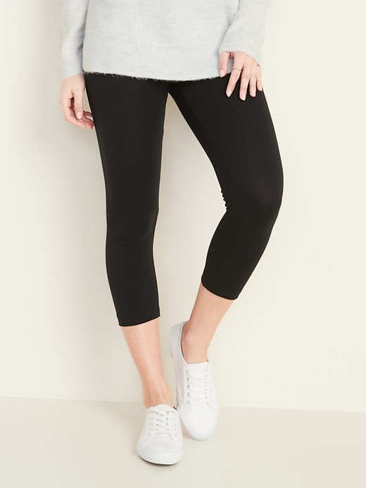 View large product image 1 of 2. Mid-Rise Cropped Leggings for Women