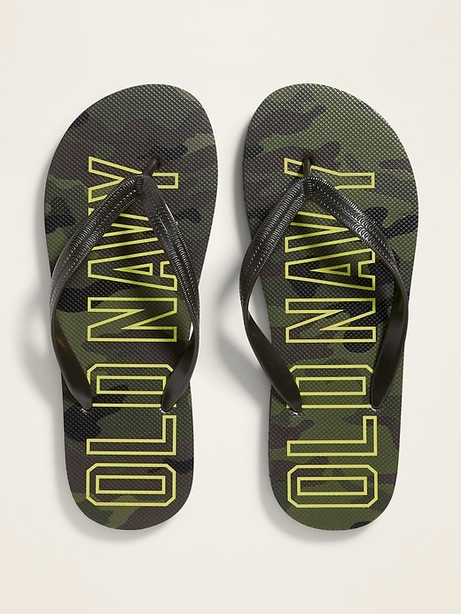 View large product image 1 of 1. Logo-Graphic Flip-Flops