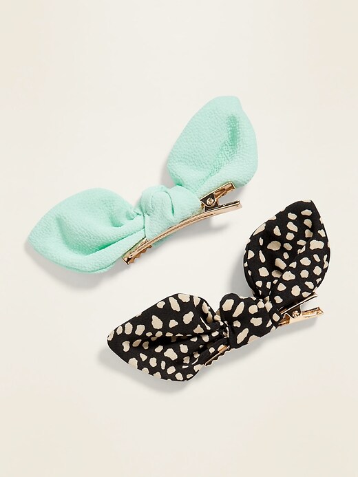 View large product image 1 of 1. Bow-Tie Hair Clip 2-Pack for Girls
