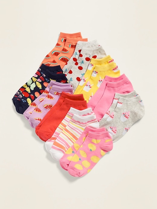 View large product image 1 of 1. Ankle Socks 10-Pack for Girls