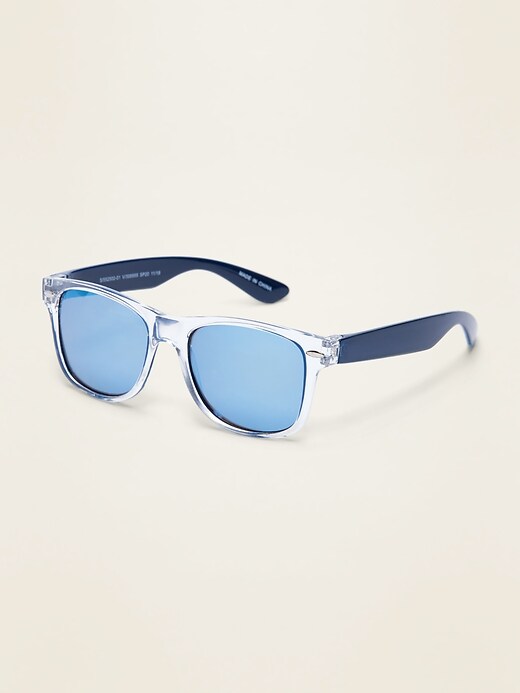 View large product image 1 of 1. Thick-Frame Retro Sunglasses For Boys