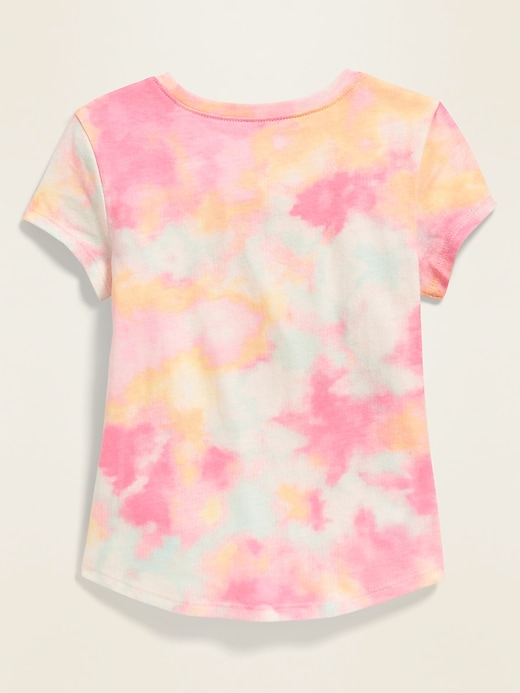 View large product image 2 of 2. Printed Scoop-Neck Tee for Toddler Girls