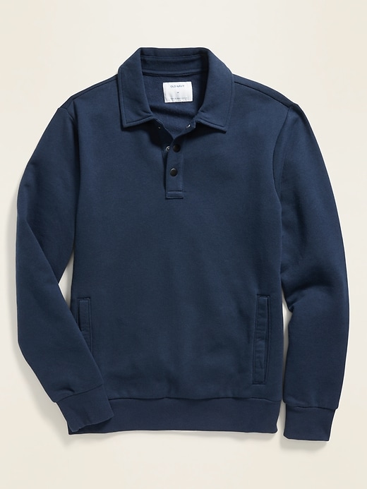 Image number 6 showing, Spread-Collar Long-Sleeve Sweatshirt