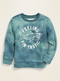 View large product image 4 of 4. "Feeling Fin-Tastic" Graphic Sweatshirt for Toddler Boys