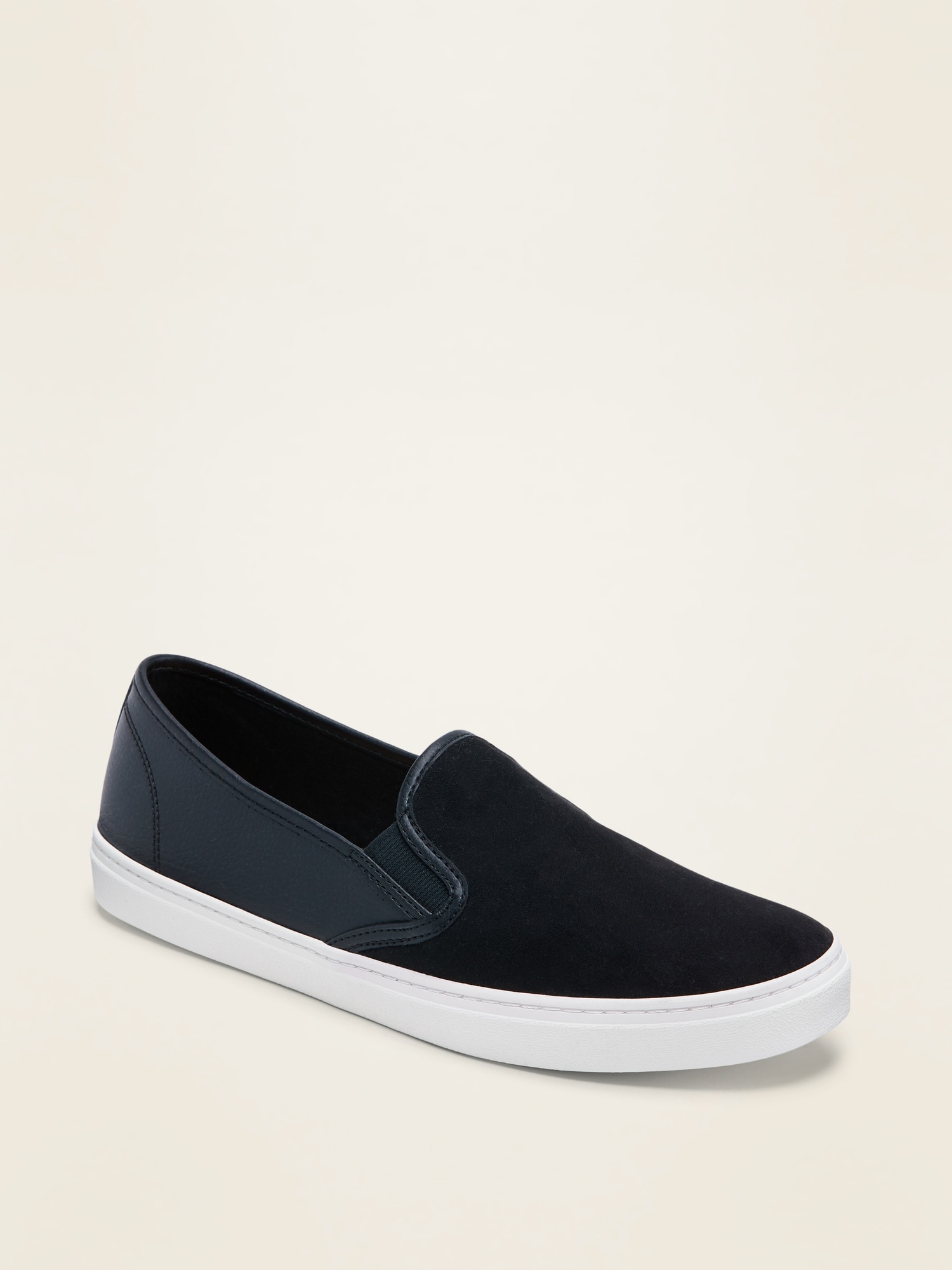Faux-Suede/Faux-Leather Slip-On 
