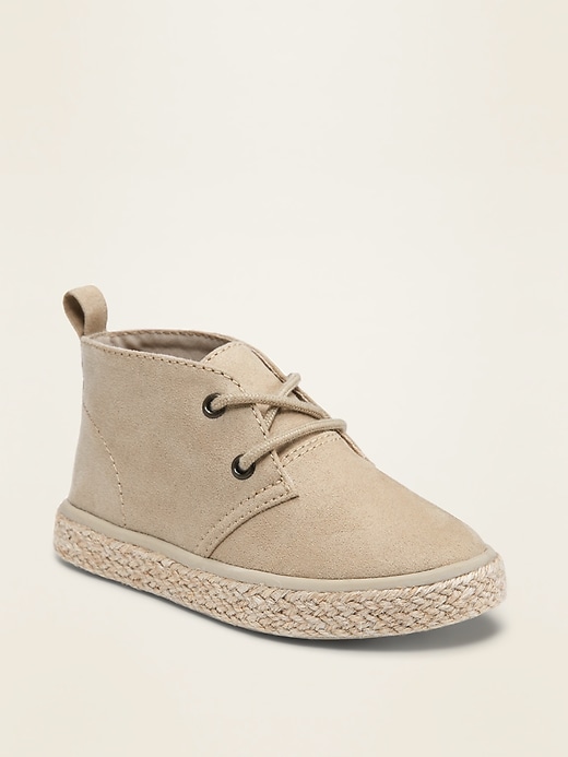 View large product image 1 of 4. Faux-Suede Espadrille Desert Shoes for Toddler Boys