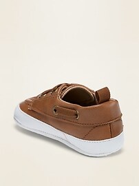 View large product image 3 of 4. Faux-Leather Boat Shoes for Baby