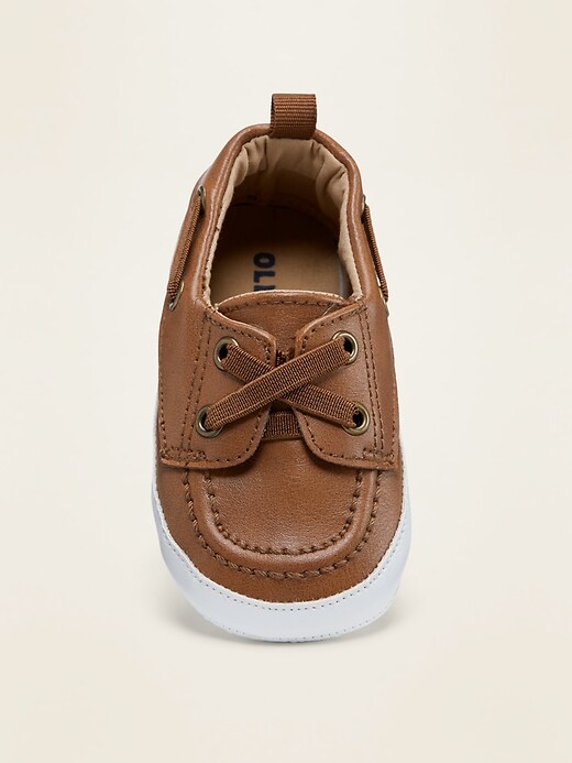 View large product image 2 of 4. Faux-Leather Boat Shoes for Baby