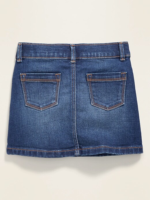 View large product image 2 of 3. Button-Fly Jean Skirt for Toddler Girls