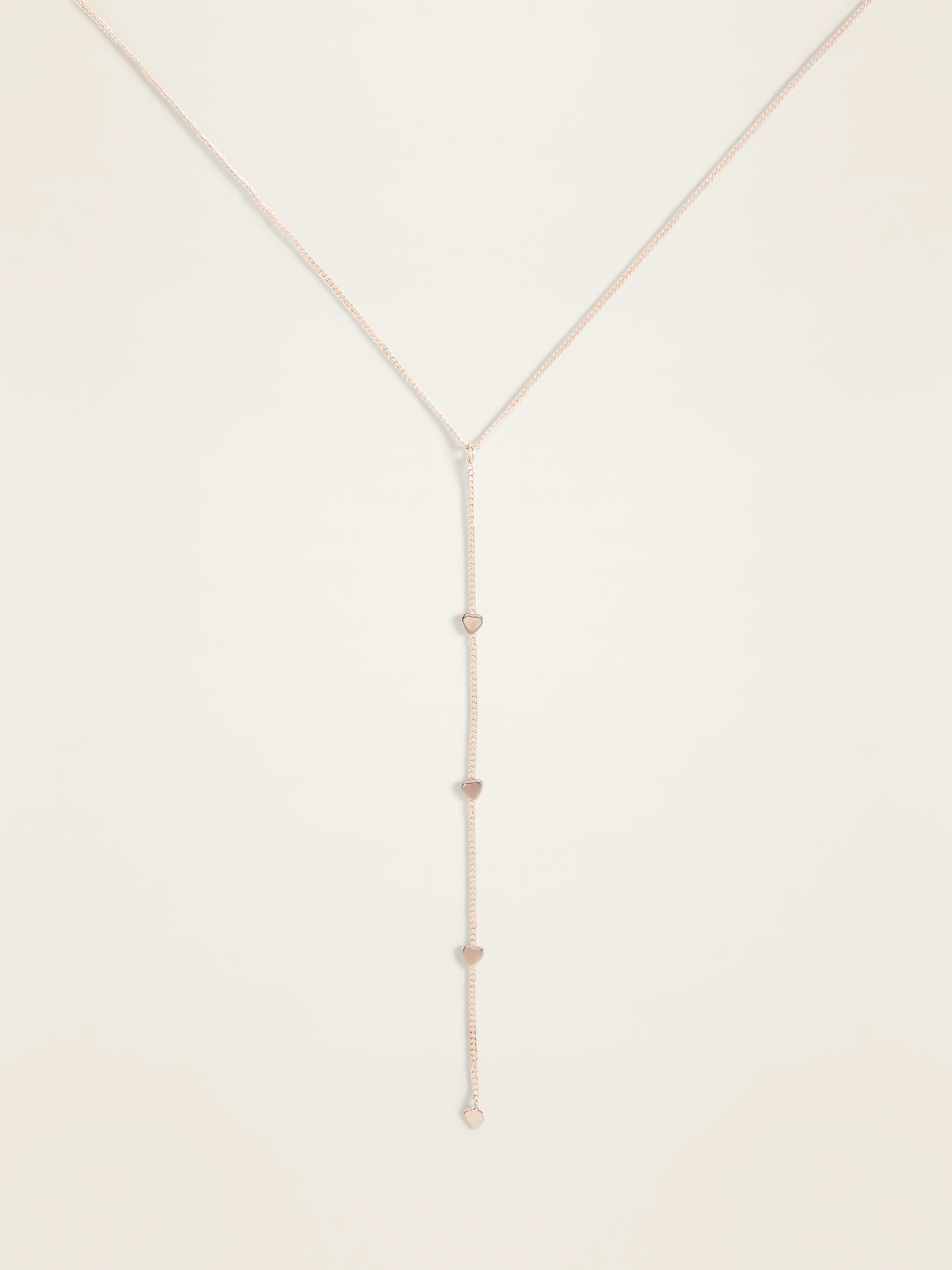 Beads & Heart Lariat Necklace in Silver/ Collar Lazo de Cuentas y Corazón  en Plata - MyLatinStore