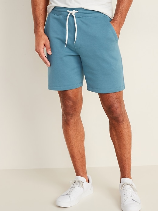 View large product image 1 of 3. Gender-Neutral Jogger Sweat Shorts for Adults -- 7-inch inseam