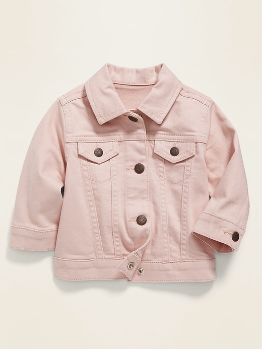 View large product image 1 of 2. Light-Pink Jean Jacket for Baby