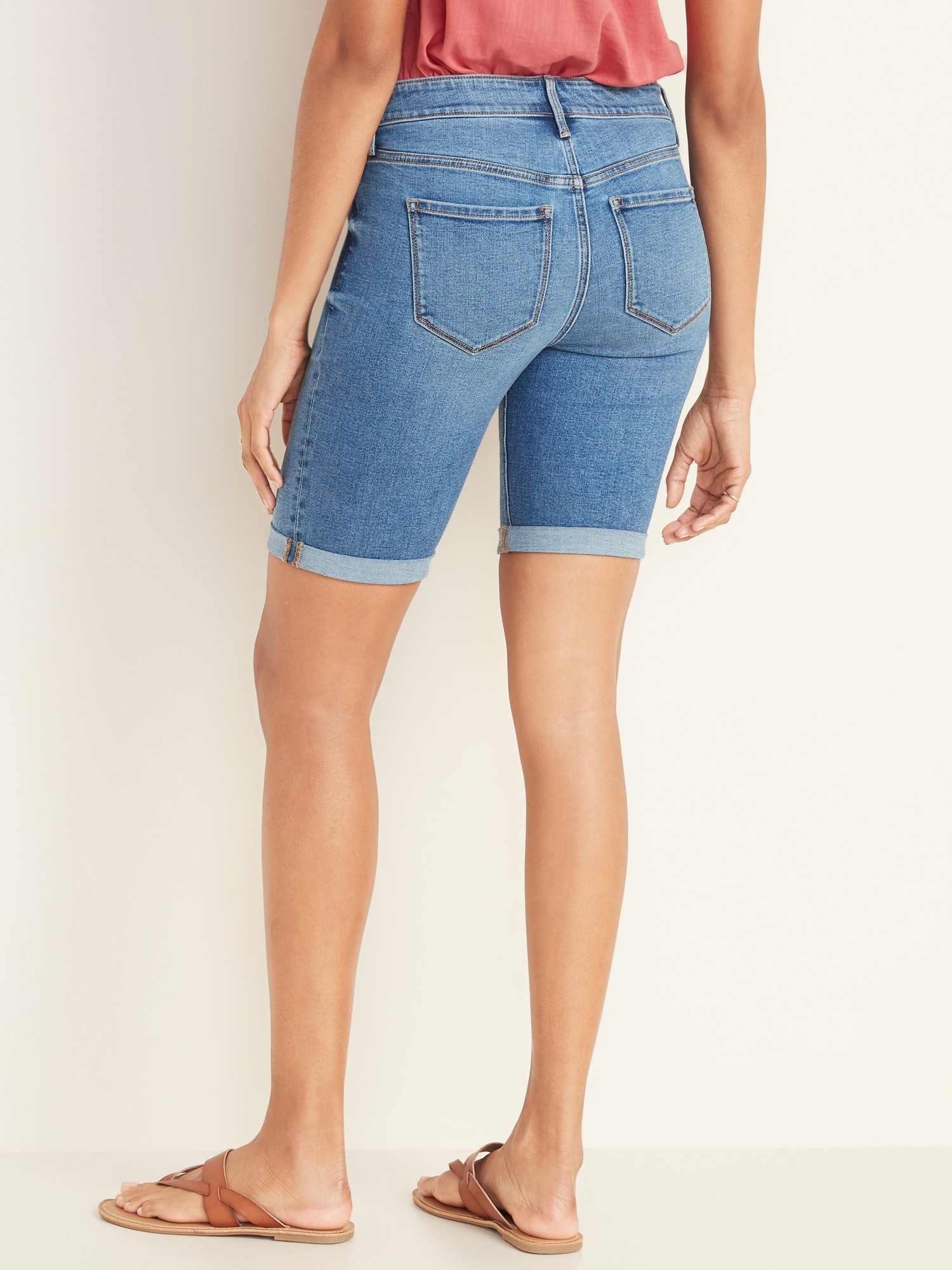 old navy denim bermuda shorts