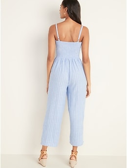 Old navy blue and white sale striped jumpsuit