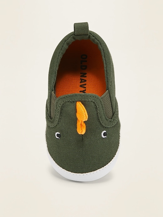 View large product image 2 of 4. Dinosaur Critter Slip-Ons for Baby