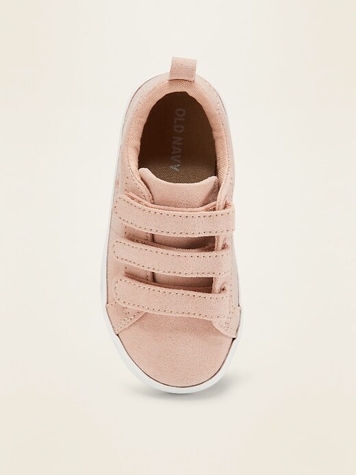 View large product image 2 of 4. Sueded Triple-Strap Sneakers For Toddler Girls