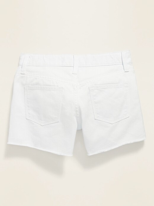View large product image 2 of 3. Distressed White Twill Shorts for Girls