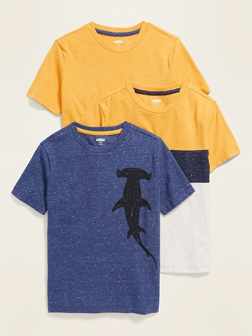 View large product image 1 of 1. Vintage Crew-Neck T-Shirt 3-Pack For Boys