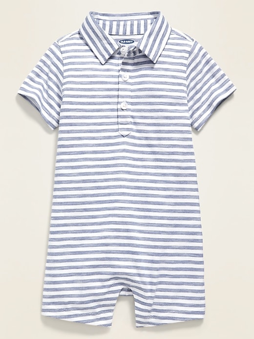 View large product image 1 of 2. Printed Polo One-Piece for Baby