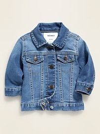 infant white jean jacket