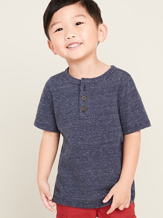View large product image 1 of 1. Short-Sleeve Henley for Toddler Boys
