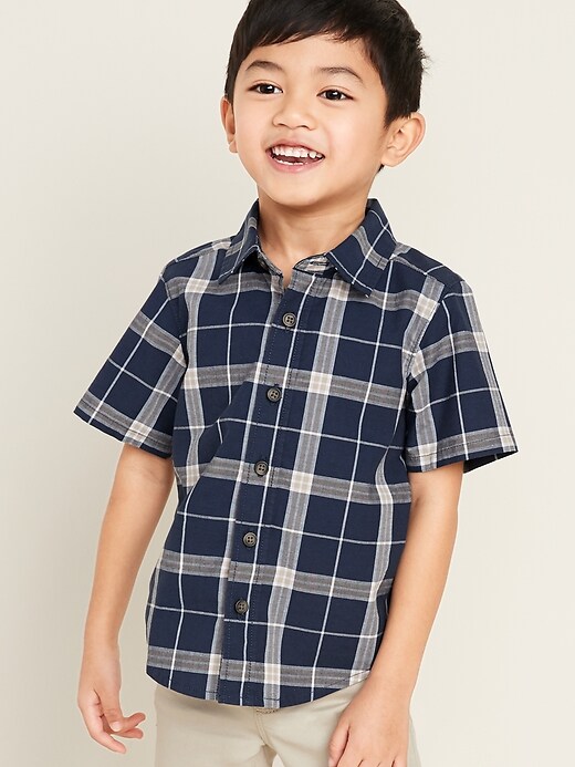 View large product image 1 of 4. Plaid Oxford Shirt for Toddler Boys