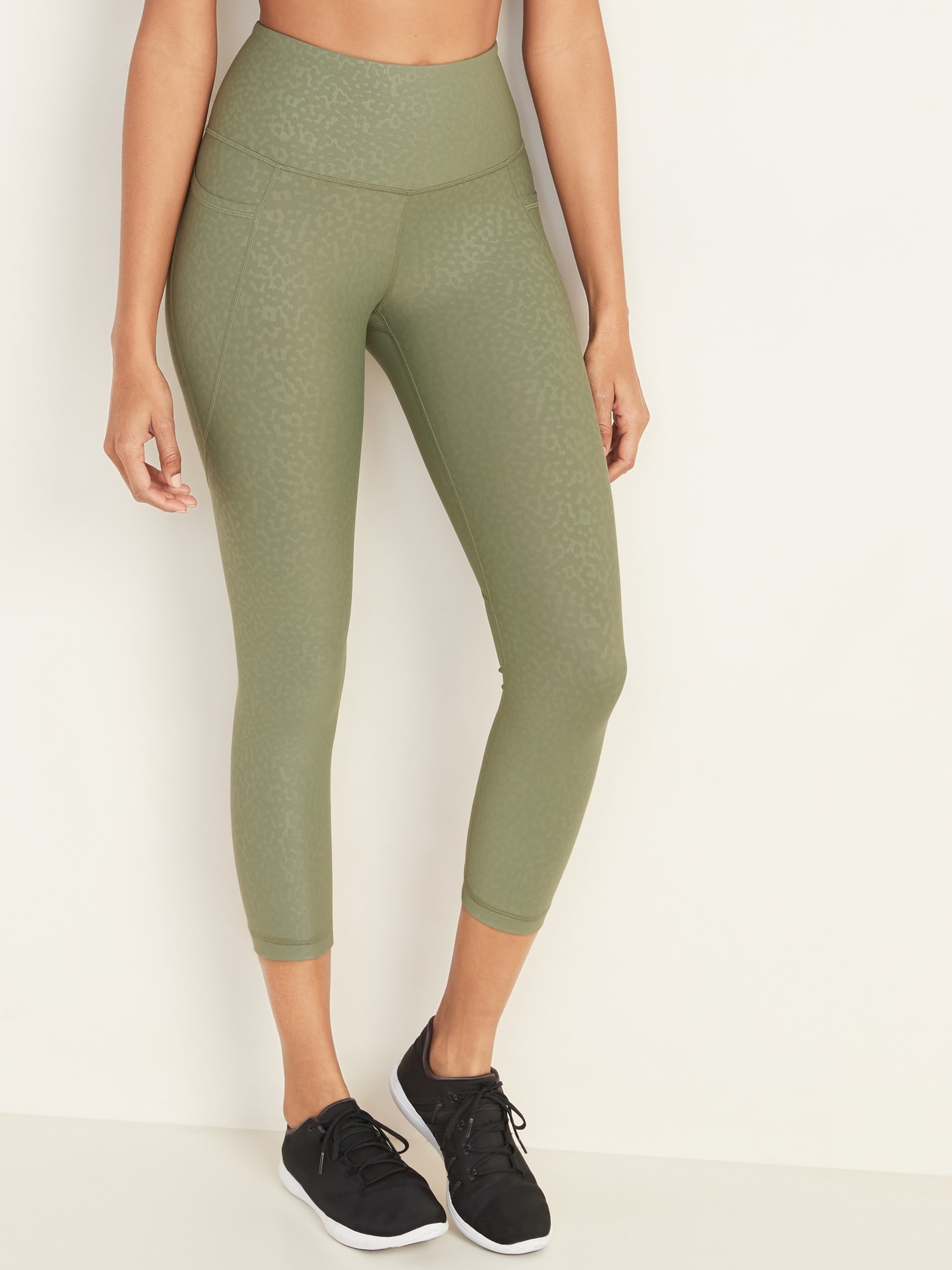 High-Waisted PowerSoft Side-Pocket Crop Leggings for Women, Old Navy