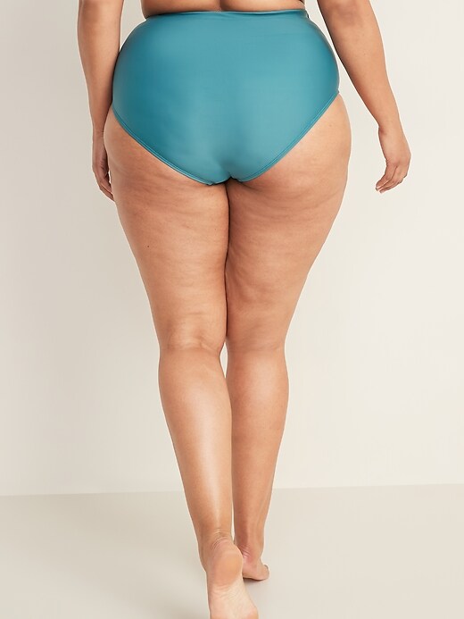 View large product image 2 of 3. High-Waisted Secret-Slim Plus-Size Swim Bottoms