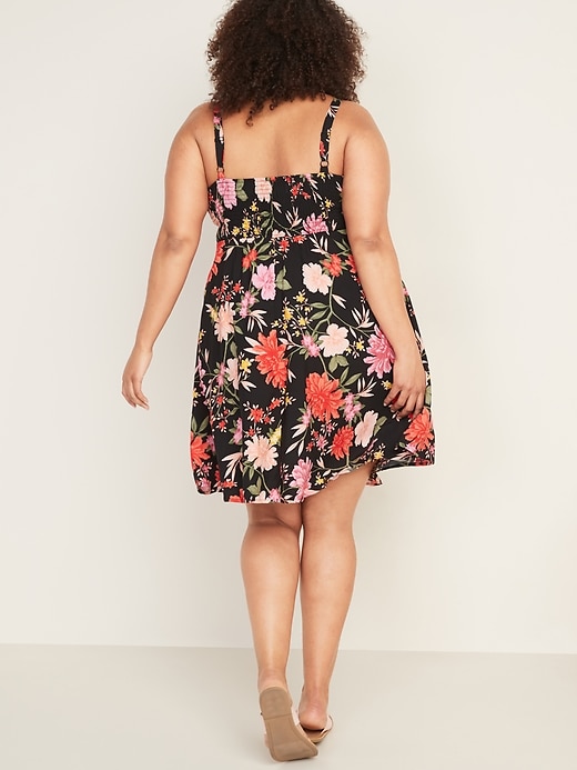 Image number 2 showing, Printed Fit & Flare Plus-Size Cami Dress