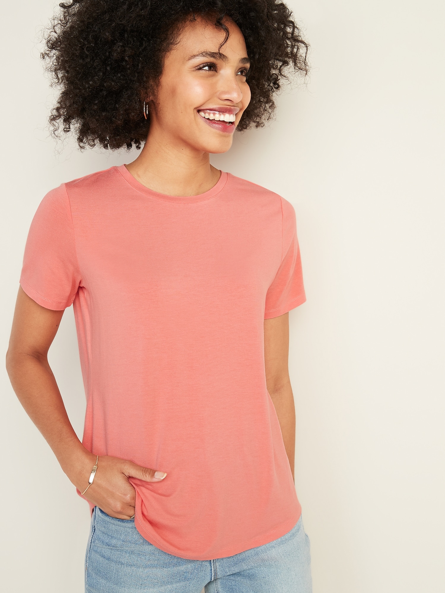 luxe crew neck tee old navy