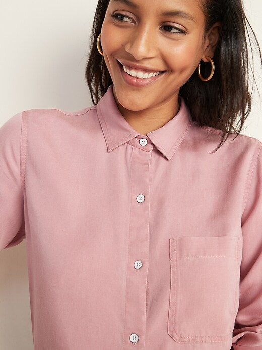 Image number 4 showing, Pigment-Dyed Tencel&#174 Twill Shirt for Women