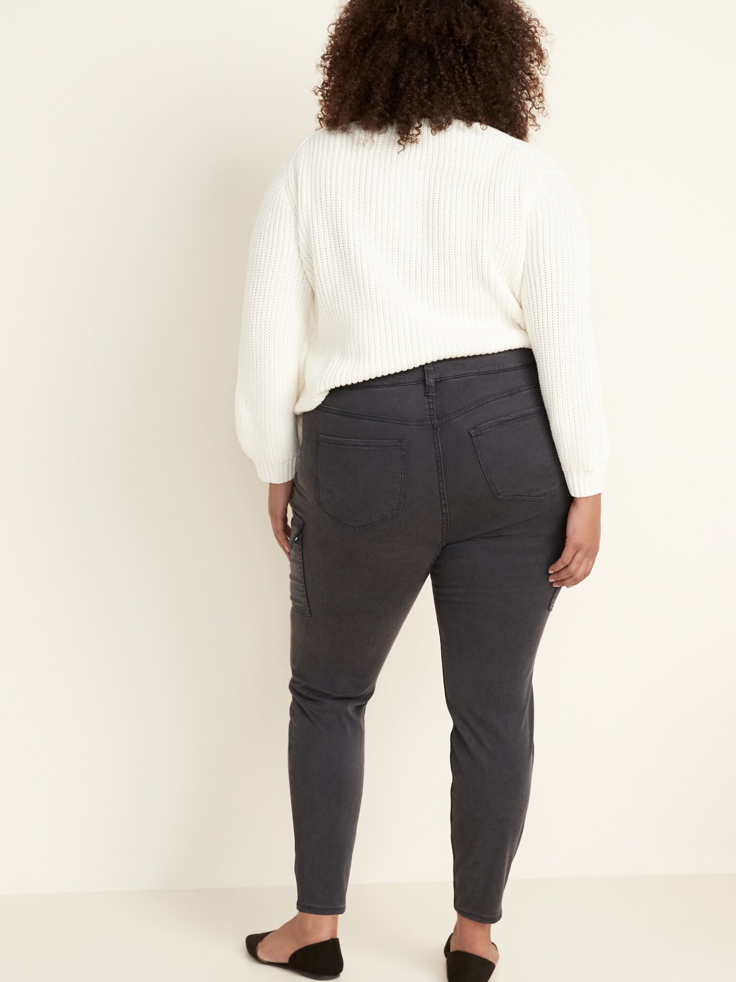 HighWaisted SecretSlim Pockets Rockstar Sateen PlusSize Cargo Pants