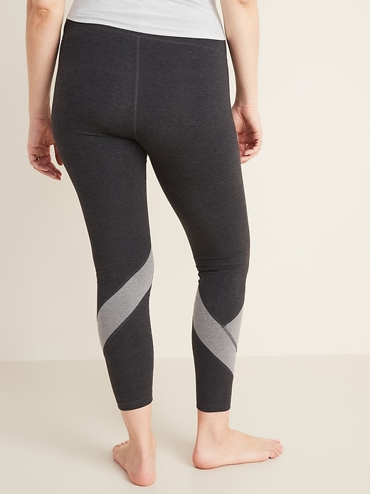 View large product image 2 of 3. Maternity Full-Panel Color-Blocked Balance 7/8-Length Leggings