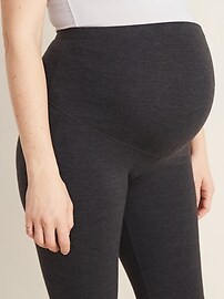 View large product image 3 of 3. Maternity Full-Panel Color-Blocked Balance 7/8-Length Leggings