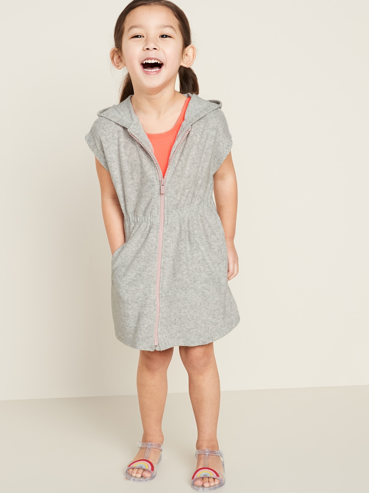 Hooded LoopTerry Swim CoverUp for Toddler Girls Old Navy