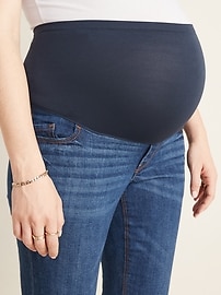 View large product image 3 of 3. Maternity Full-Panel Boyfriend Straight Jeans