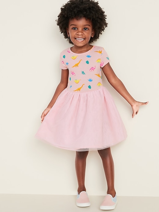 View large product image 1 of 1. Short-Sleeve Tutu Dress for Toddler Girls
