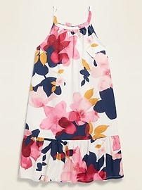 View large product image 3 of 5. Ruffle-Hem Halter Midi Dress for Toddler Girls