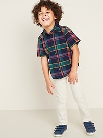 View large product image 3 of 6. Plaid Poplin Shirt for Toddler Boys