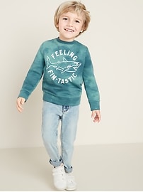 View large product image 3 of 4. "Feeling Fin-Tastic" Graphic Sweatshirt for Toddler Boys