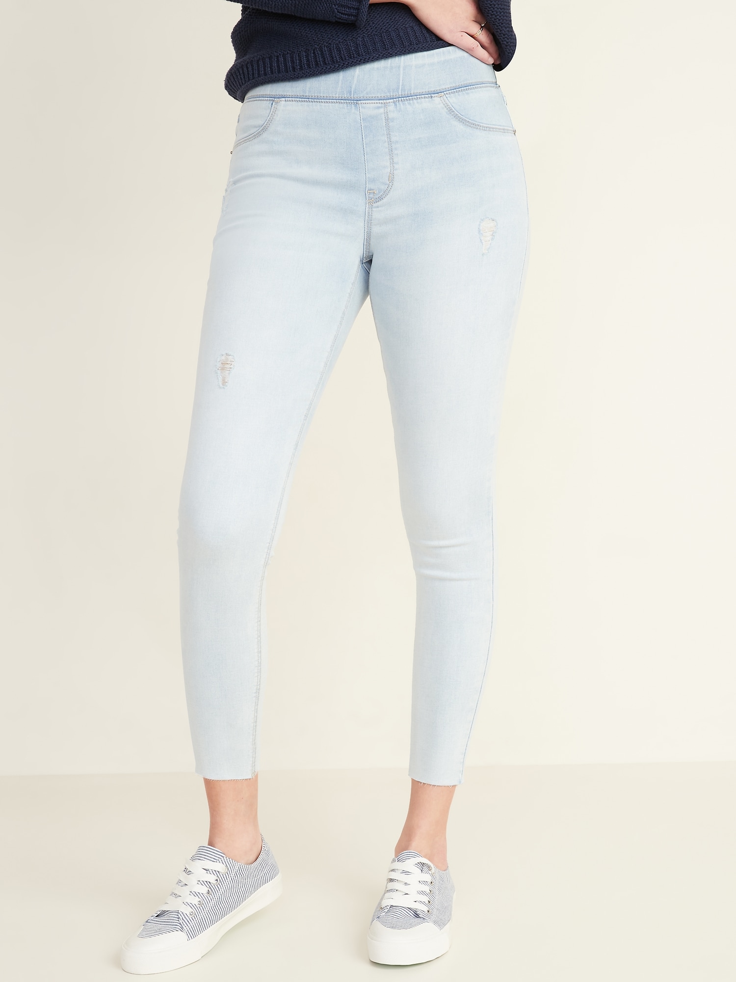 old navy distressed jeggings