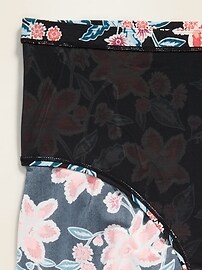 View large product image 3 of 3. High-Waisted Floral Secret-Slim Plus-Size Swim Skirt