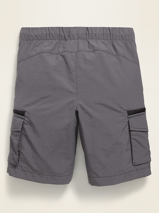 View large product image 2 of 3. Dry-Quick Nylon Zip-Pocket Cargo Jogger Shorts For Boys