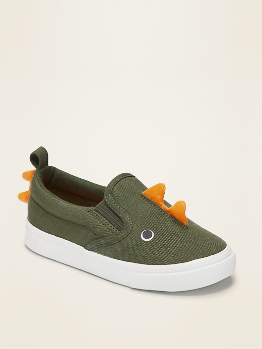 View large product image 1 of 4. Dinosaur Critter Slip-Ons For Toddler Boys