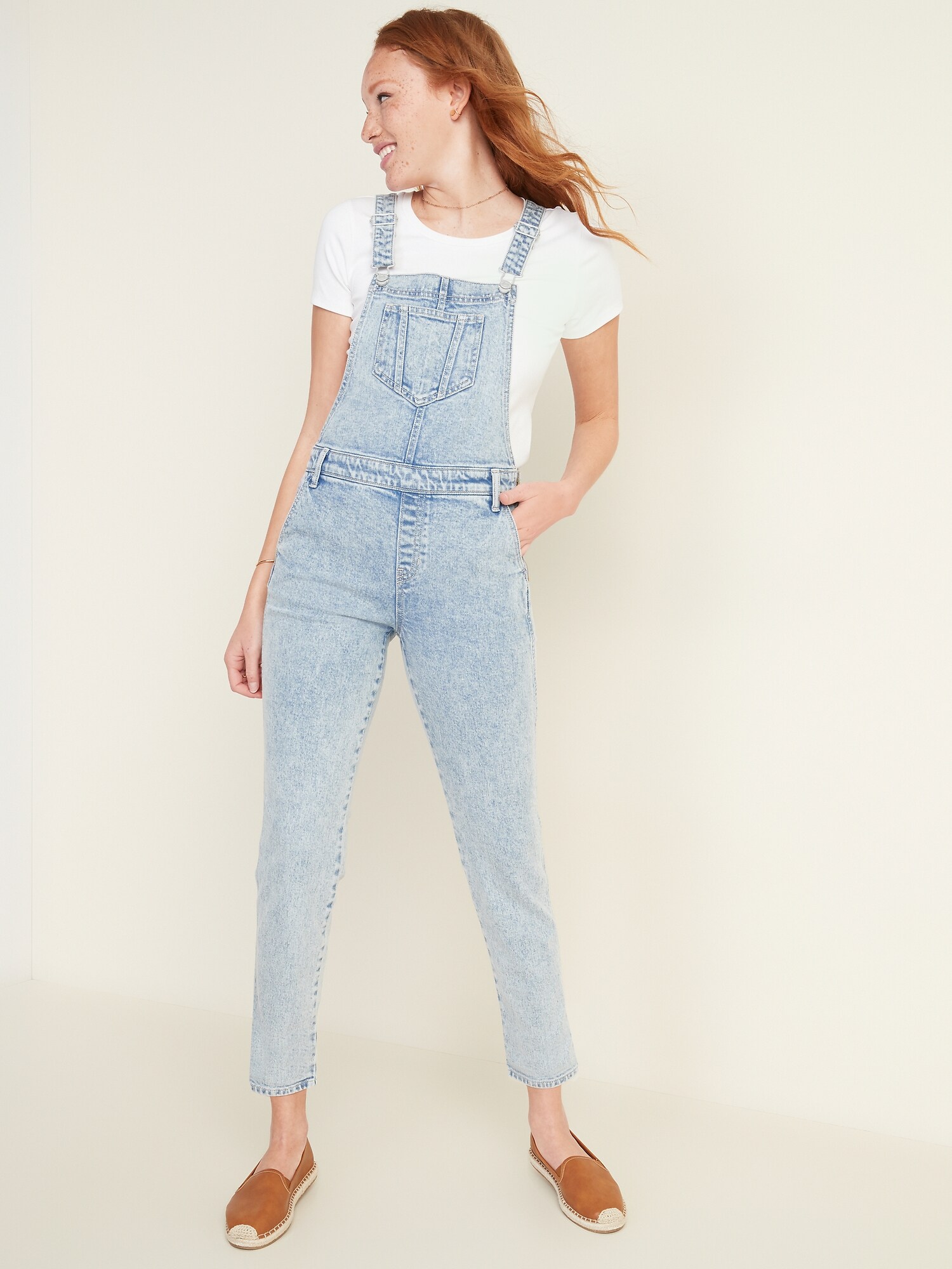 Stonewashed Jean Overalls for Women | Old Navy
