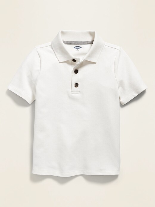 View large product image 1 of 1. Built-In Flex Pique Polo for Toddler Boys